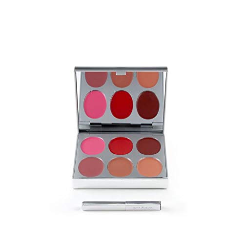 New Again by Jerome Alexander Lipstick Palette & Retractable Brush, 6 Hot-Poured, Buildable & Blendable Smooth Matte Shades (Sumptuous Shades)