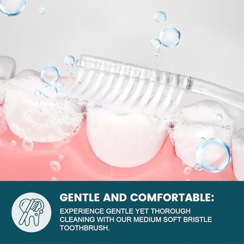 Navona 100 PCS Disposable Toothbrush with Toothpaste Bulk, Travel Toothpaste, Bulk Toothpastes, Individually Wrapped Bulk Toothbrush, Ergonomics Handle,Medium Soft Bristle, Perfect for Travel, Hotel