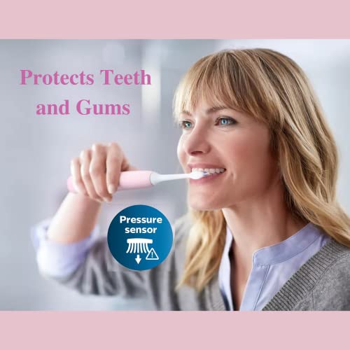 Philips Sonicare ProtectiveClean 4100 Electric Rechargeable Toothbrush, Plaque Control, Pink