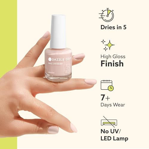 Dazzle Dry Nail Lacquer (Step 3) - Boss - A light and true neutral nude. Full coverage cream. (0.5 fl oz)