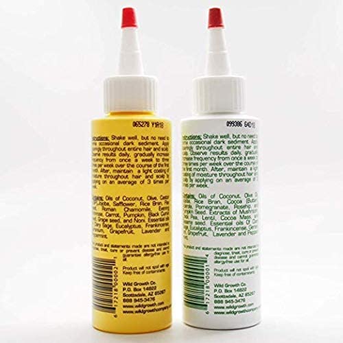 Wild Growth Set (Hair Oil 4 oz + Light Oil Moisturizer 4 oz)