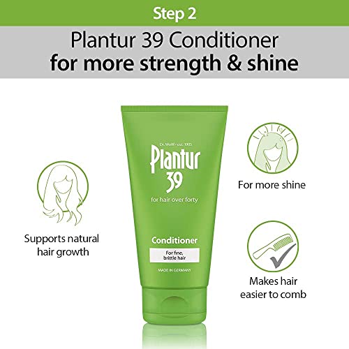 Plantur 39 Fine and Brittle Hair Shampoo and Conditioner Bundle I Promotes Natural Hair Growth I Phyto-Caffeine Formula I Shampoo (8.45 Oz) and Conditioner (5.07 Oz)