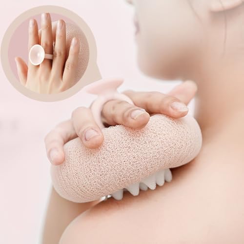 Super Soft Sunflower Suction Cup Bath Ball, 2025 New 2 in 1 Sunflower Exfoliating Body Scrubber, Sponge Mesh Pouf Shower Ball for Women, Men Shower (Green)