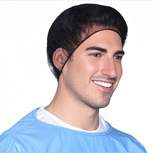 Qiansou Disposable Hair Nets Durable Nylon Breathable Honeycomb Pack of 100