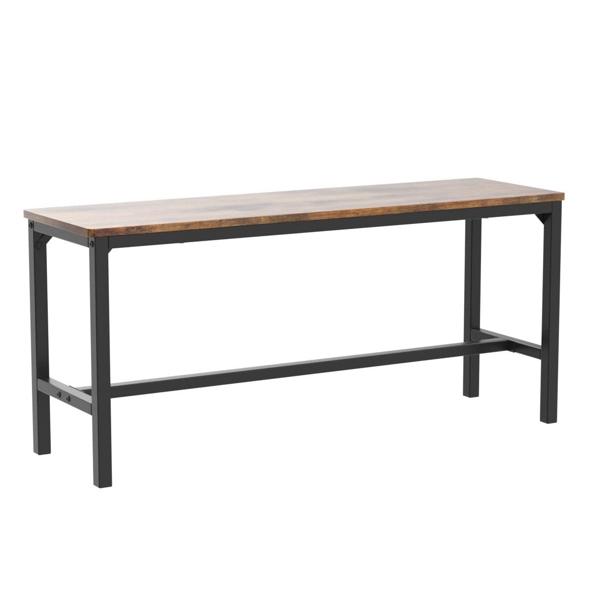 HOOBRO Dining Benches, Pair of 2 Industrial Kitchen Table Benches, Wooden Indoor Benches, Durable and Stable, for Dining Room, Kitchen, Living Room, Bedroom, Rustic Brown BF02CD01