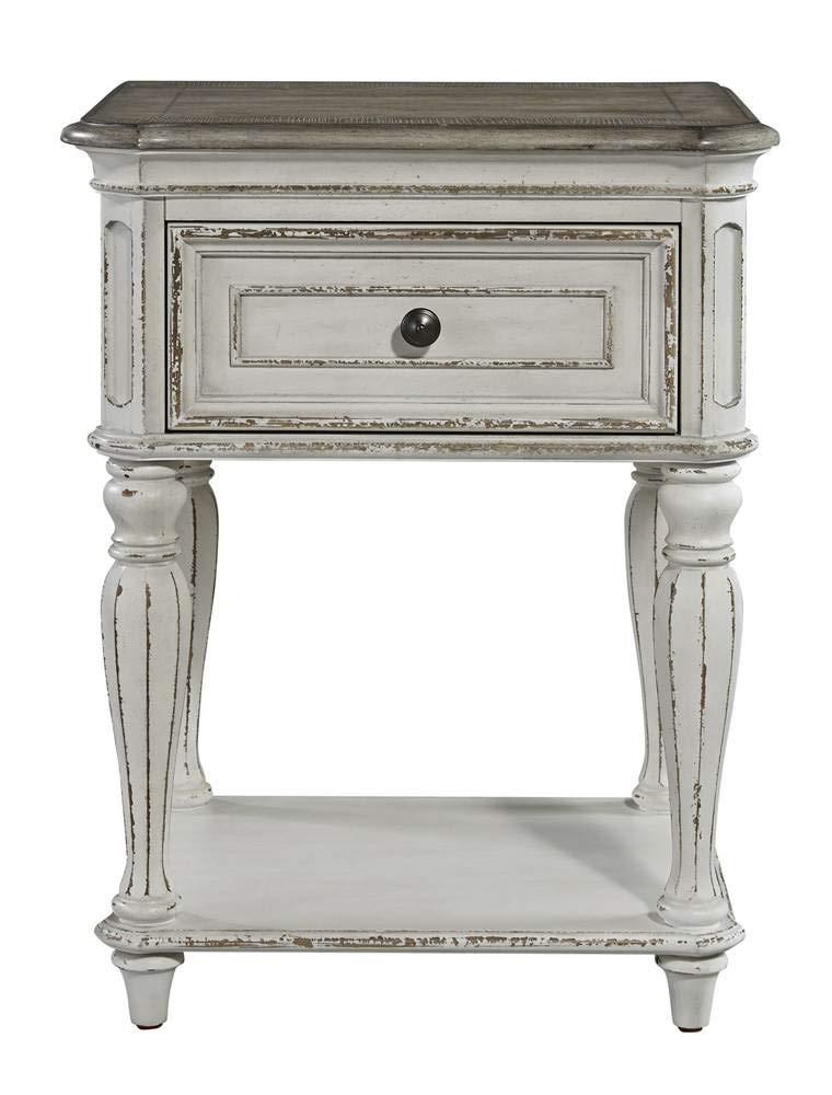 Liberty Furniture Industries Leg Night Stand, W22 x D17 x H28, White