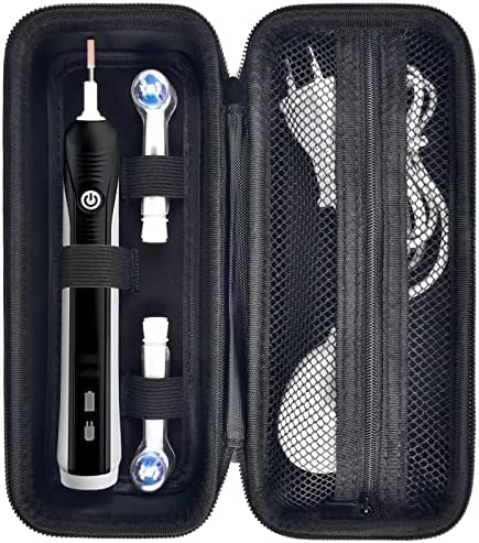 Toothbrush Travel Case Compatible with Oral-B Pro 1000, 2000, 3000, 3500, 1500/ for Philips Sonicare ProtectiveClean 4100 5100 Electric Toothbrush with Mesh Pocket for Accessories - Black (Bag Only)
