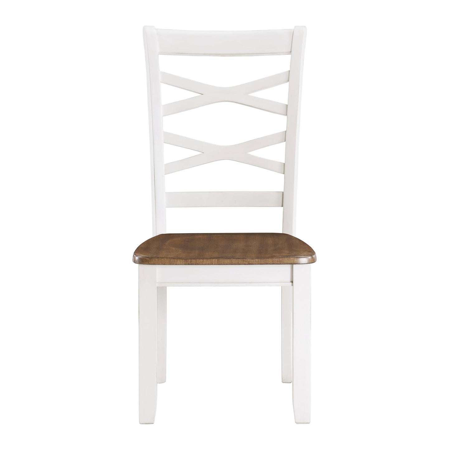 Lexicon Dining Table Set for 6 with Chairs, Solid Wood 7 Piece Farmhouse Dining Room Table and Chairs Set of 6, Cross Back, Easy Assembly Seater for Indoor Home, Dinner, Kitchen, Cherry/White