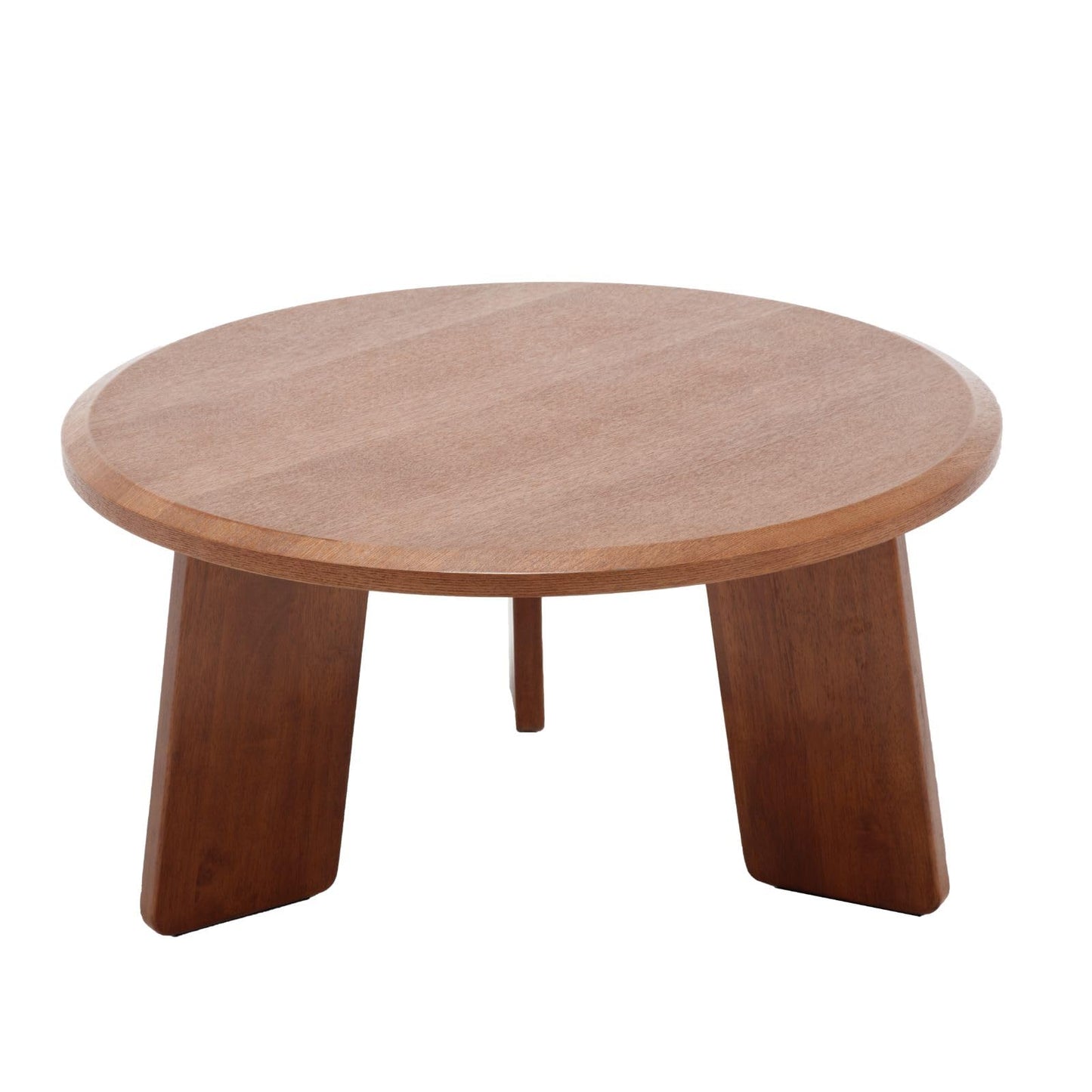 DAYALANE 32" Coffee Table for Living Room, Modern Small Round Coffee Table, Wooden Walnut Side Coffee Table with Legs, Accent Sofa Table Cute Circle End Table for Small Space, Reception, Office