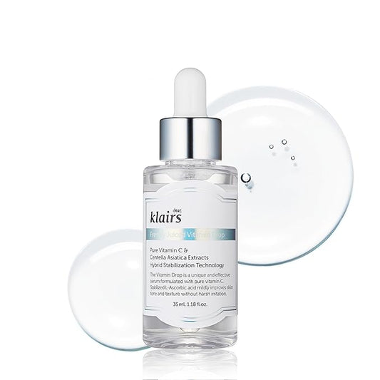 DearKlairs Freshly Juiced Vitamin Drop, 5% Hypoallergenic pure vitamin C serum, 1.18oz | Ascorbic acid, antioxidant for face, korean skincare