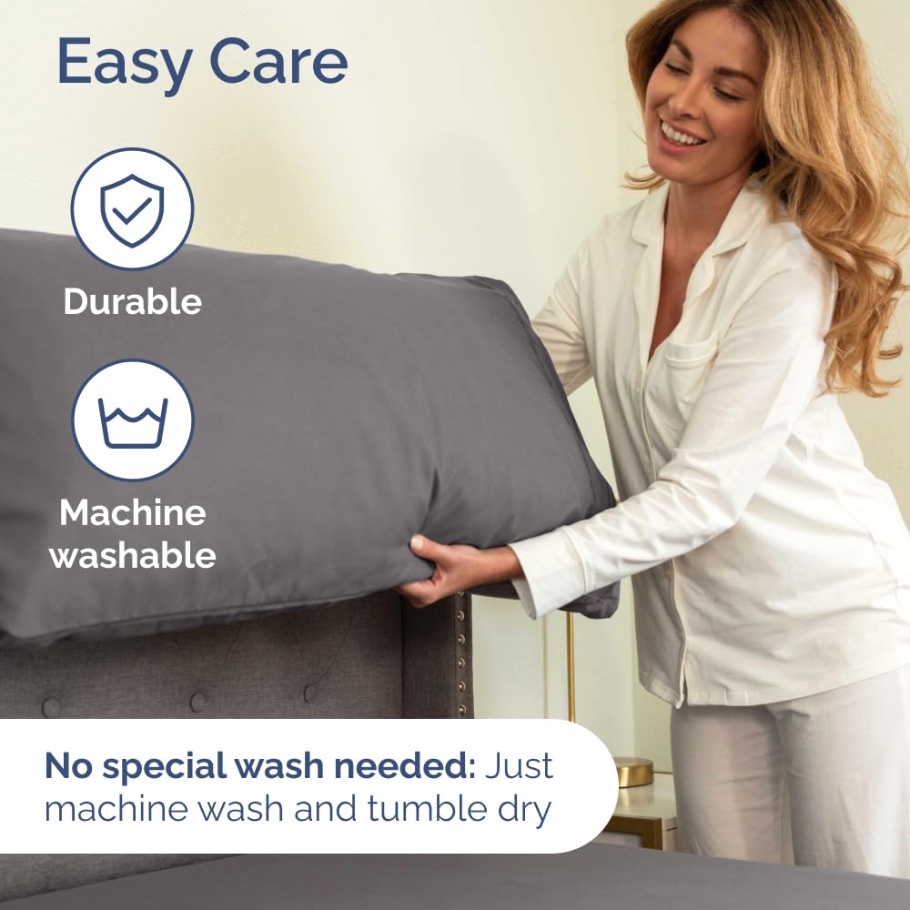 Extra Deep Queen Sheet Set - 6 Piece Breathable & Cooling Sheets - Hotel Luxury Bedding Set w/18-24 Inch Extra Deep Pockets - Easy & Secure Fit - Super Soft, Wrinkle Free and Comfy - Grey, Queen Size