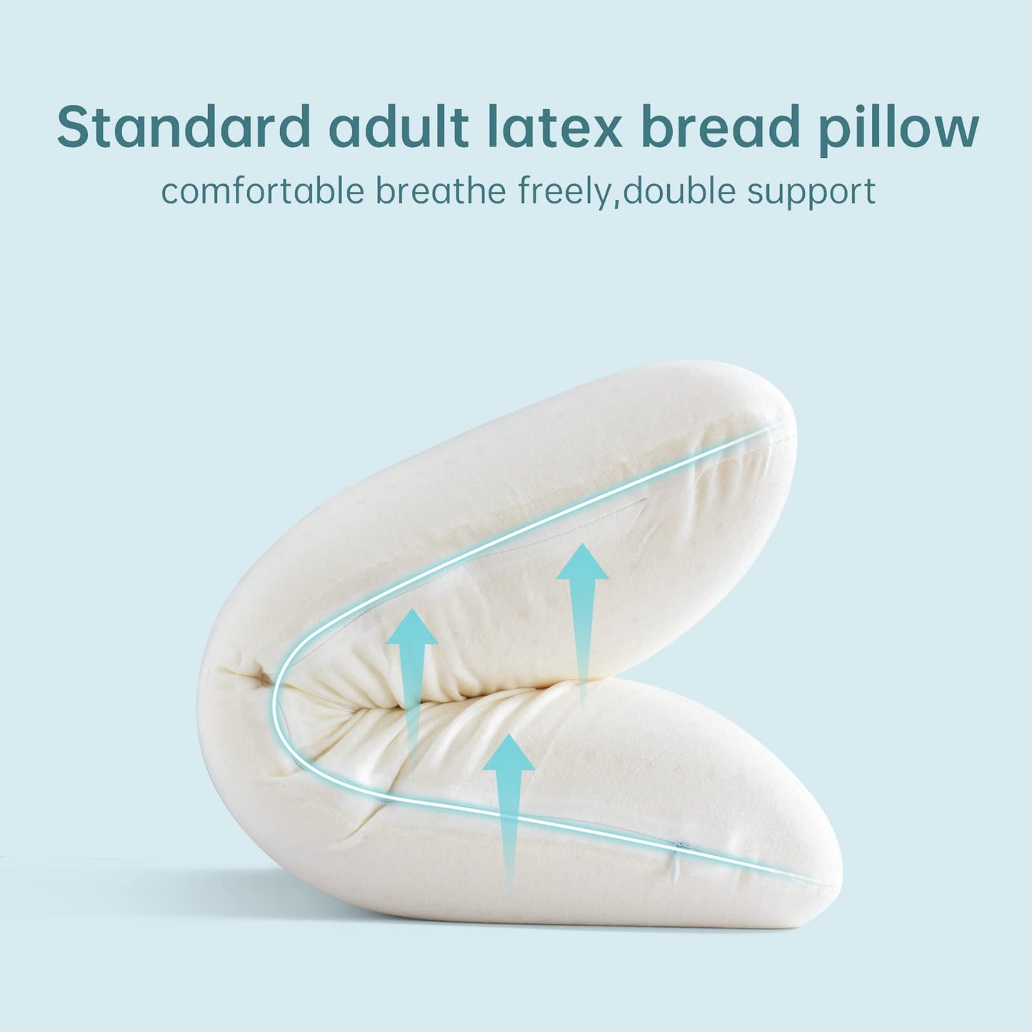 AWRFOHE Latex Pillow, 100% Talalay Natural Latex Pillow, Soft Sleeping Bed Pillows with Cotton Cover, Queen Size, Perfect for Side/Back Pain, Stomach, Neck, Stress Relief (Queen)