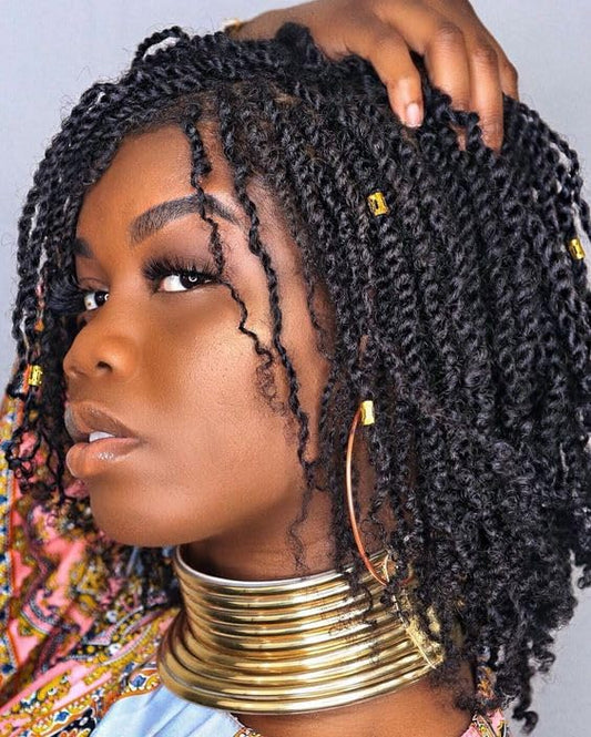 ZRQ 12 Inch Micro Twist Crochet Hair Bob Crochet Braids Pre looped 9 pcs Mini Passion Twist Mini Senegalese Twist Crochet Hair Pre-looped Hair Micro Braids Crochet Hair Extensions Crochet Braids