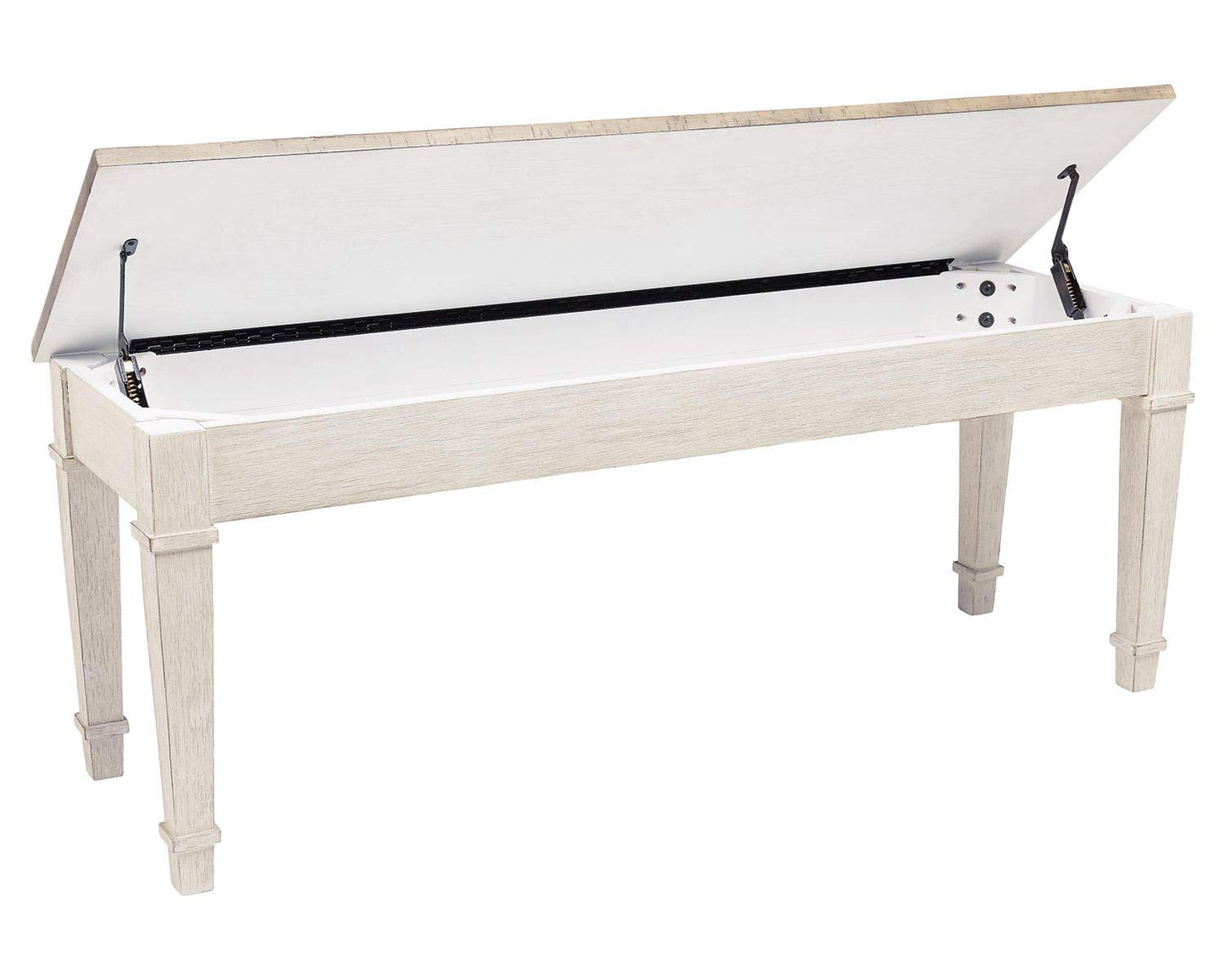 Signature Design by Ashley Skempton Farmhouse Storage Bench, White & Light Brown