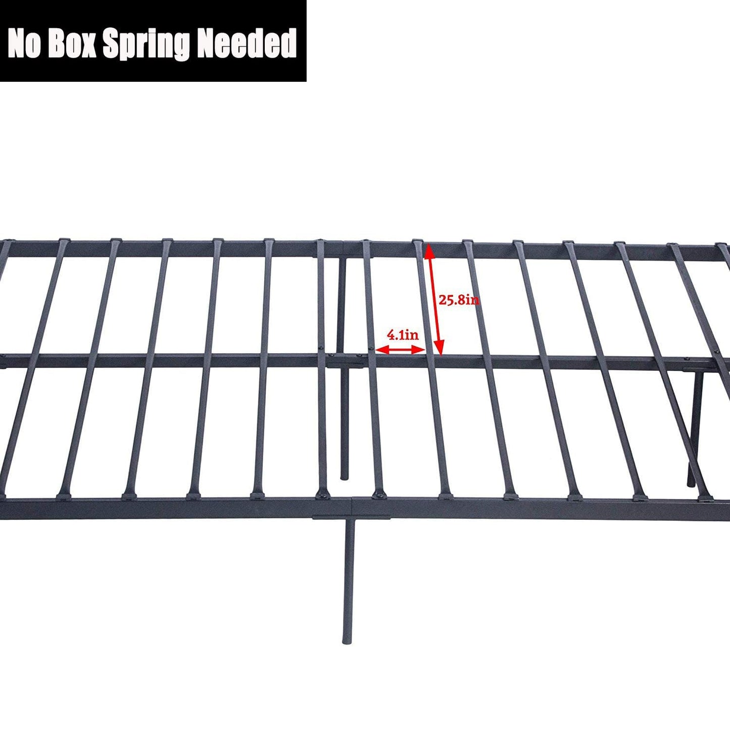 Vilobos 12 Inch Platform Metal Modern Bed Frame with Headboard and Side Rails,No Box Spring Needed,Full