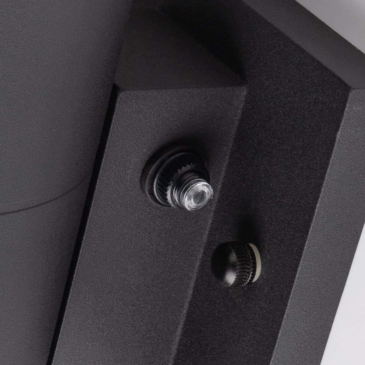 mirrea Modern Outdoor Porch Light Patio Light in 2 Lights Dusk to Dawn Photocell Sensor with Matte Black Aluminum Cylinder and Tempered Glass Cover Waterproof Wall Sconce 2 Pack
