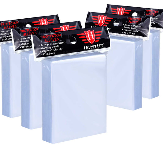 500 Counts Card Sleeves Toploaders for Trading Card, Soft Baseball Card Penny Card Sleeves Fit for Football Card, Sports Cards, MTG, Yugioh