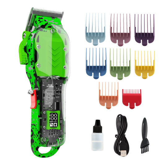 Professional Hair Clippers for Men, Cordless Barber Clippers for Hair Cutting & Grooming, LED Display Hair Clippers Set for Barber Haircut with 8 Fade Taper Combs