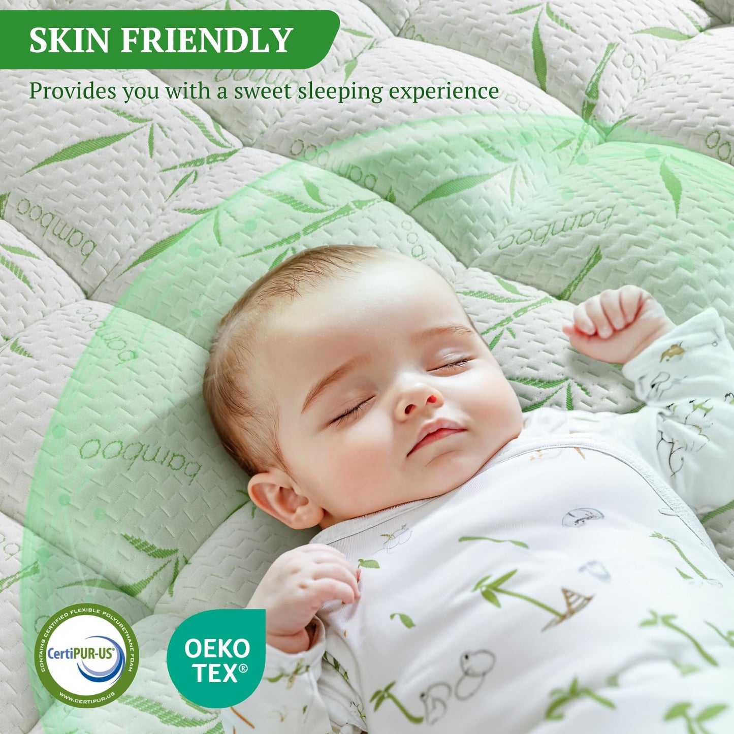 Mattress Topper Queen Size,Viscose Made from Bamboo Pillow Top Mattress Topper,1200 GSM Cooling Mattress Pad,2In Extra Thick Pillow Top for Back Pain with 8"-18" Deep Pocket(60"x80")
