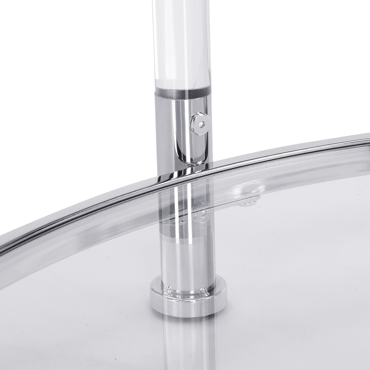 Lasadelgar Tempered Glass Round Coffee Table, 32.3" Modern Acrylic Legs Circle Coffee Table for Living Room
