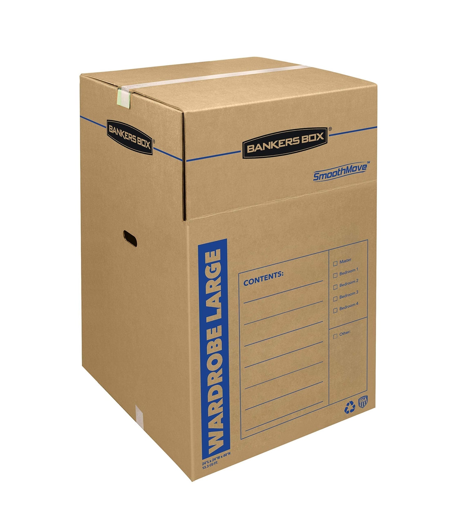 Bankers Box Tall Wardrobe Box 3 Pack, 24-in x 24-in x 40-in (7711001)