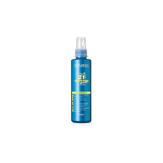 SALERM - Leave-In Mask 21 Express Spray 190 ml with Silk Protein Repairs Damaged Hair Hydrates Heat Protector for Frizz Control